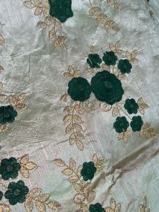Embroidered Brocade Dress Material
