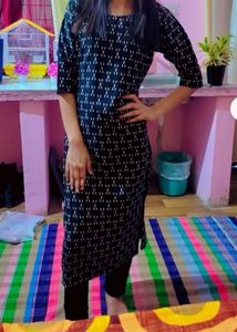 Black &amp; White Print Kurti