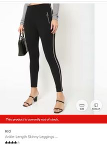 Black Skinny Pants with Side Stripe