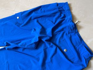 waist Blue Drawstring Wais