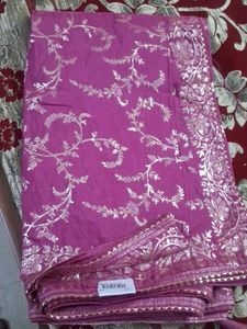 Elegant Pink Floral Saree
