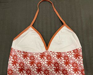 cute floral halterneck top