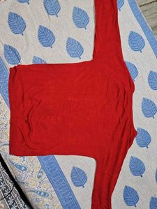 Red Long Sleeve Top