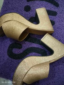 Sparkly Gold high heels for women