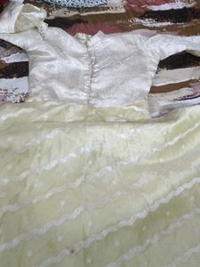 Elegant Cream & Yellow Lehenga Choli