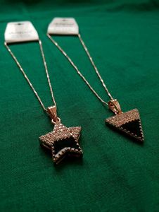 Combo offer💥 Star &amp; Triangle Pendant Necklaces