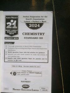 NAVNEET Std. XII Chemistry 2024 Edition