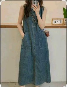 Sleeveless Denim Maxi Dress