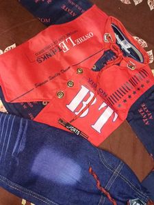 Baby Boy's Red &amp; Blue Outfit