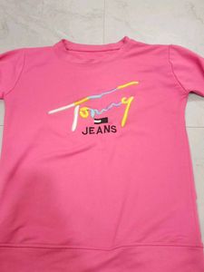 Tommy Jeans Pink Long Sleeve Top