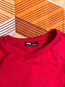Vibrant Red Cropped Tee