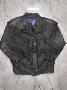 Vintage textured leather Jacket