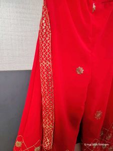 Red chic Sharara Set.