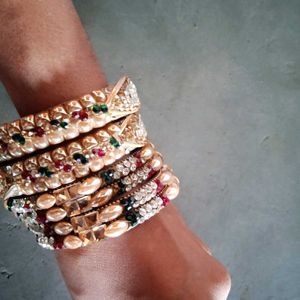 Exquisite Set of Embellished Bangles