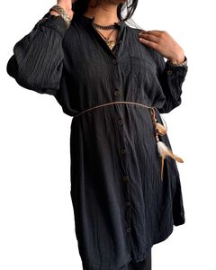 Boho Textured Black Kurta
