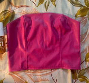 hnm hot pink corset