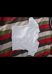 Ribbed Button-Up Crop Top
