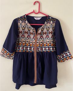 Blue Tunic Top  #Casual #Ethnic #perfectforcollege