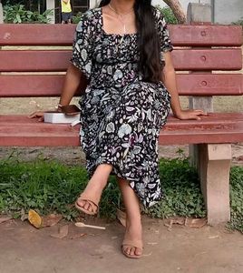 Boho Floral Print Maxi Dress