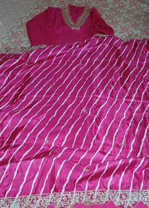 Vibrant Pink Kurta Set with Dupatta
