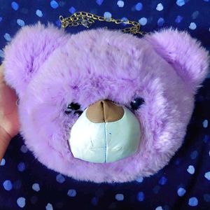 Cute Lavender Teddy Bear Bag
