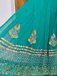 Elegant Green Embroidered Anarkali