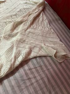 Elegant Cream Knitted shrug