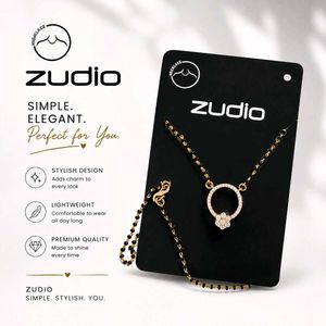 ✨ Zudio Elegant Black &amp; Gold Mangalsutra Necklace