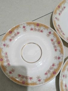 Set of 3 Floral Saucers