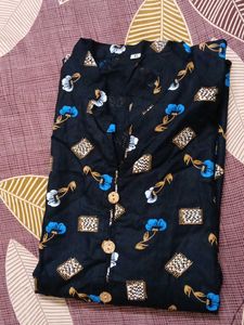 Patterned Black Kurti