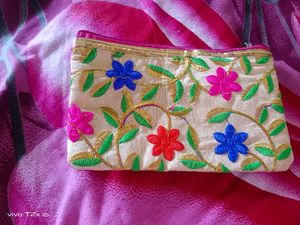 Embroidered Clutch Pouch