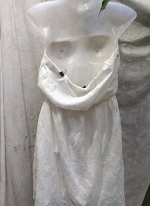 White Strapless Mini Dress