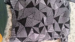 Geometric Print Button-Up Cardigan