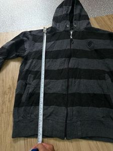 South Pole Men's Striped Zip-Up Hoodie