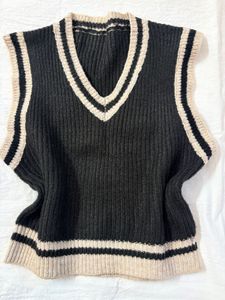 Preppy V-Neck Knit Sweater Vest
