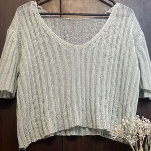 sky blue Cardigan pullover top