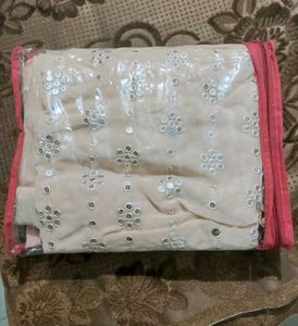 Beautiful georgette peach kurta set