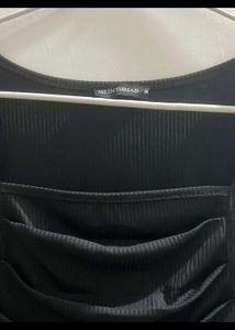 Chic Black Ruched Tank Top