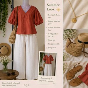 Stylish V-Neck Puff Sleeve Top