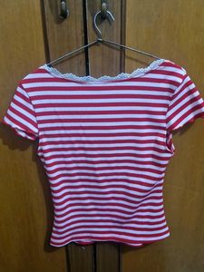 red striped top
