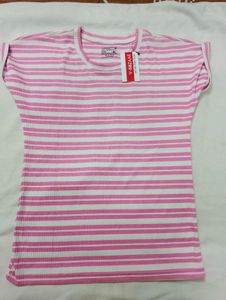 Striped Yellow T-Shirt Size- S, M,L ,Xl