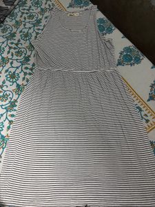 Striped Sleeveless Fit &amp; Flare Dress