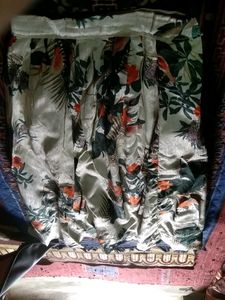 White Floral Skirt .Stiched Length 34