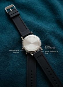 Classic Black Leather Strap Watch