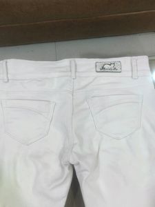 Combo Of White Jean And Black Top