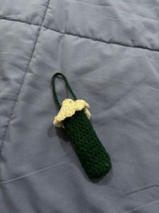 Crocheted Mini Holder Keychain
