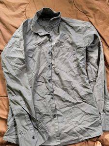 combo Men's Dark Gray Jeans and Button-Up Shirt