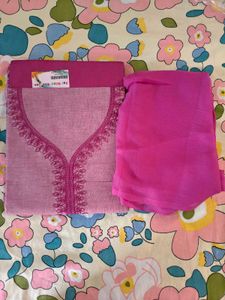 cotton pink kurta set dress material