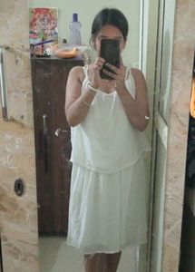 White Layered Mini Dress