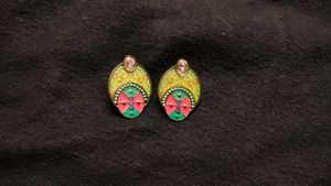Unique Golden Oxidized Designer Studs